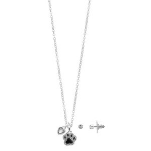 Pet Friends Carded Paw Necklace & Earring …